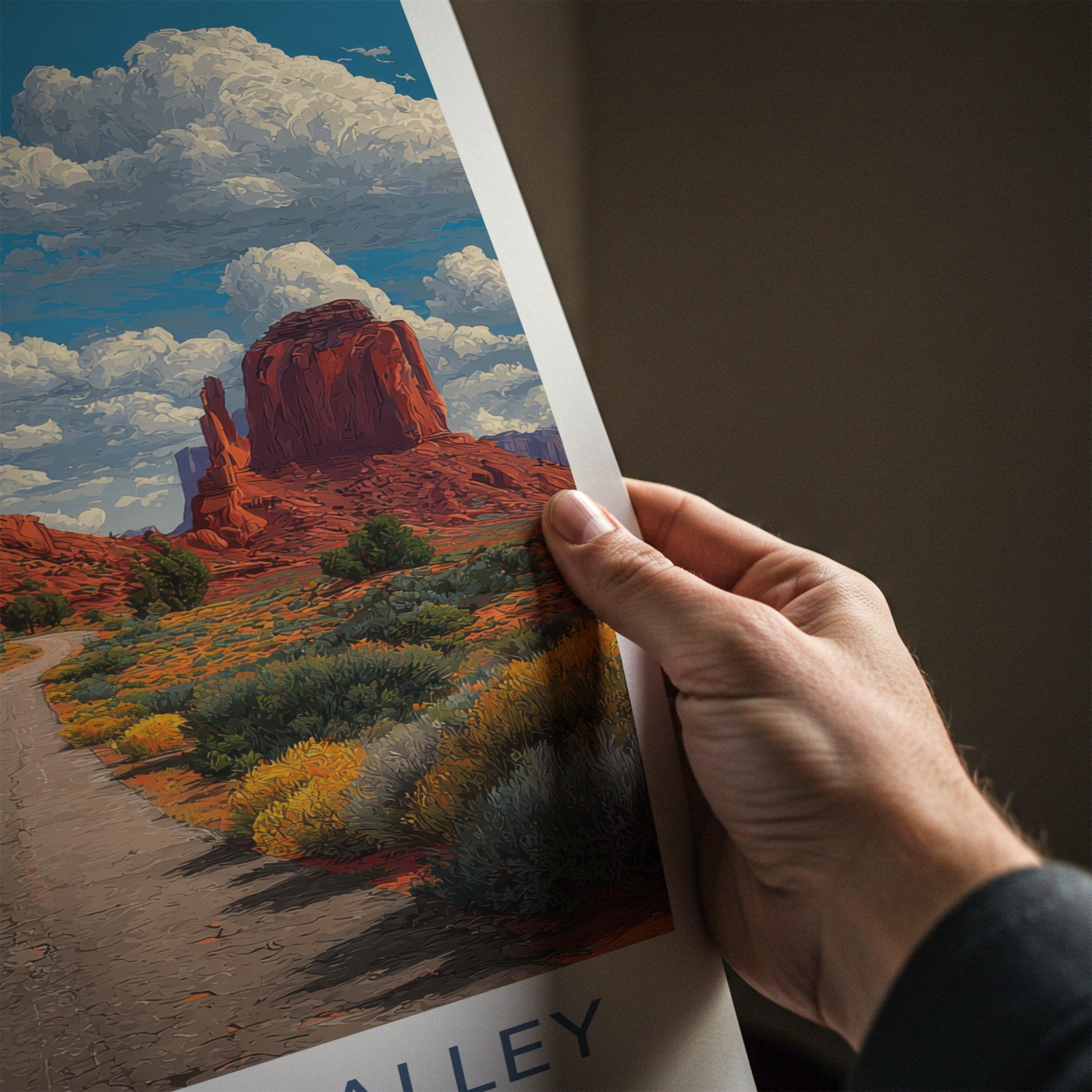 Monument Valley Poster - Arizona Travel Print - Desert Butte Home Decor