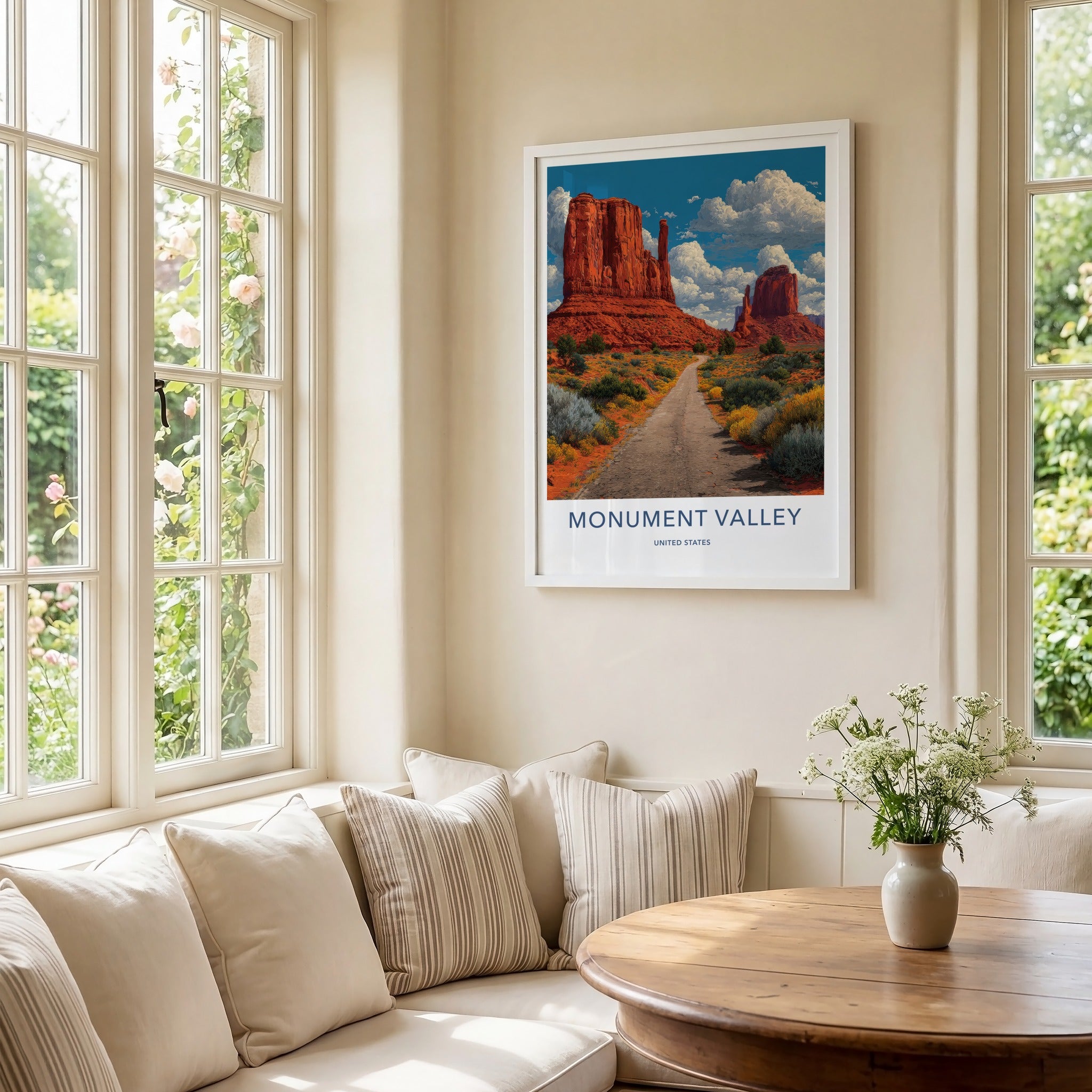 Monument Valley Poster - Arizona Travel Print - Desert Butte Home Decor