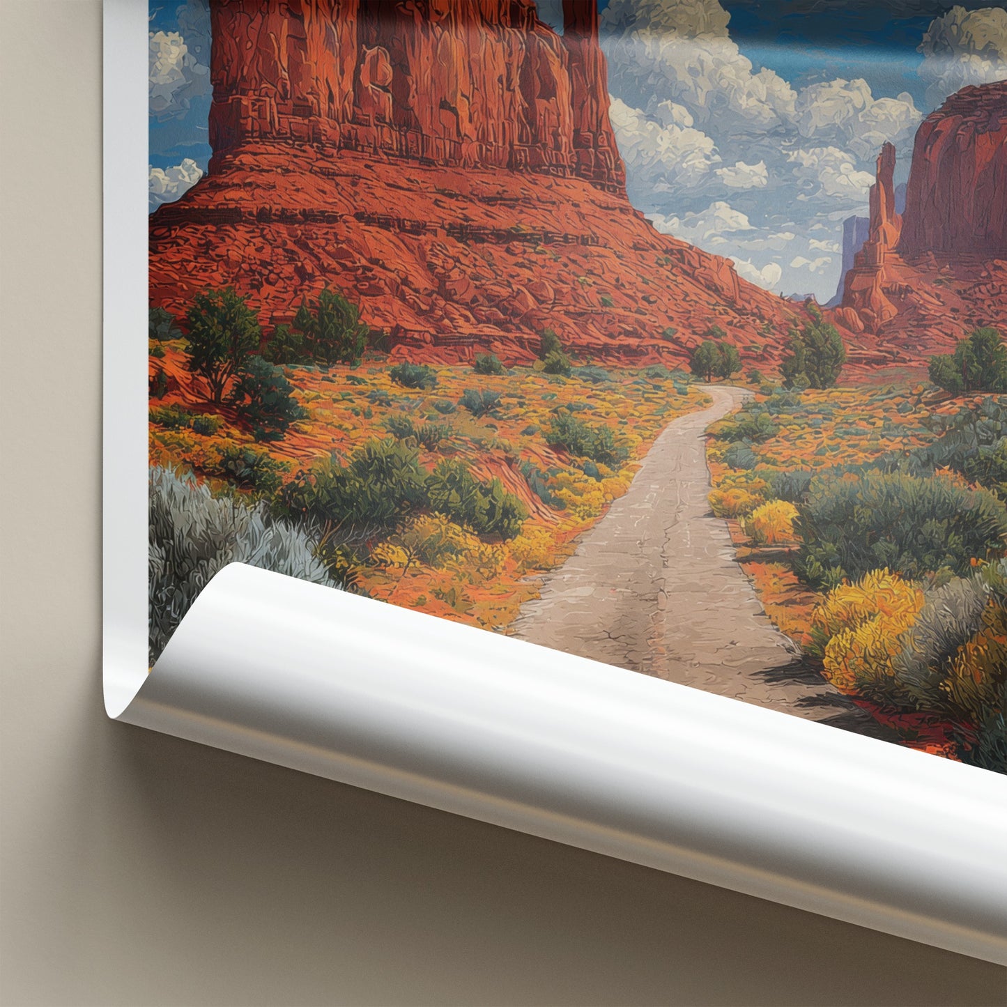 Monument Valley Poster - Arizona Travel Print - Desert Butte Home Decor