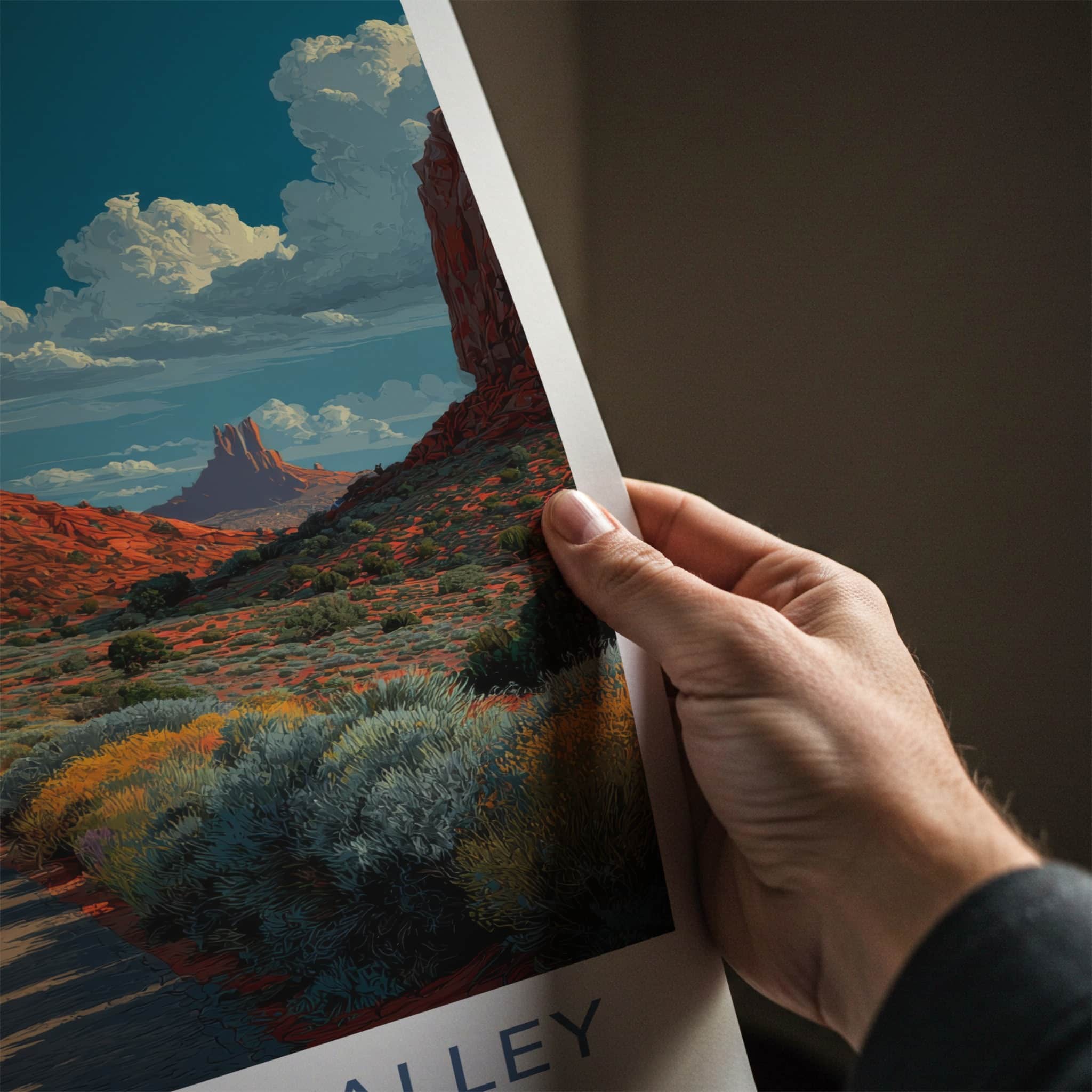 Monument Valley Poster - United States Wall Art - Red Rock Road Home Decor