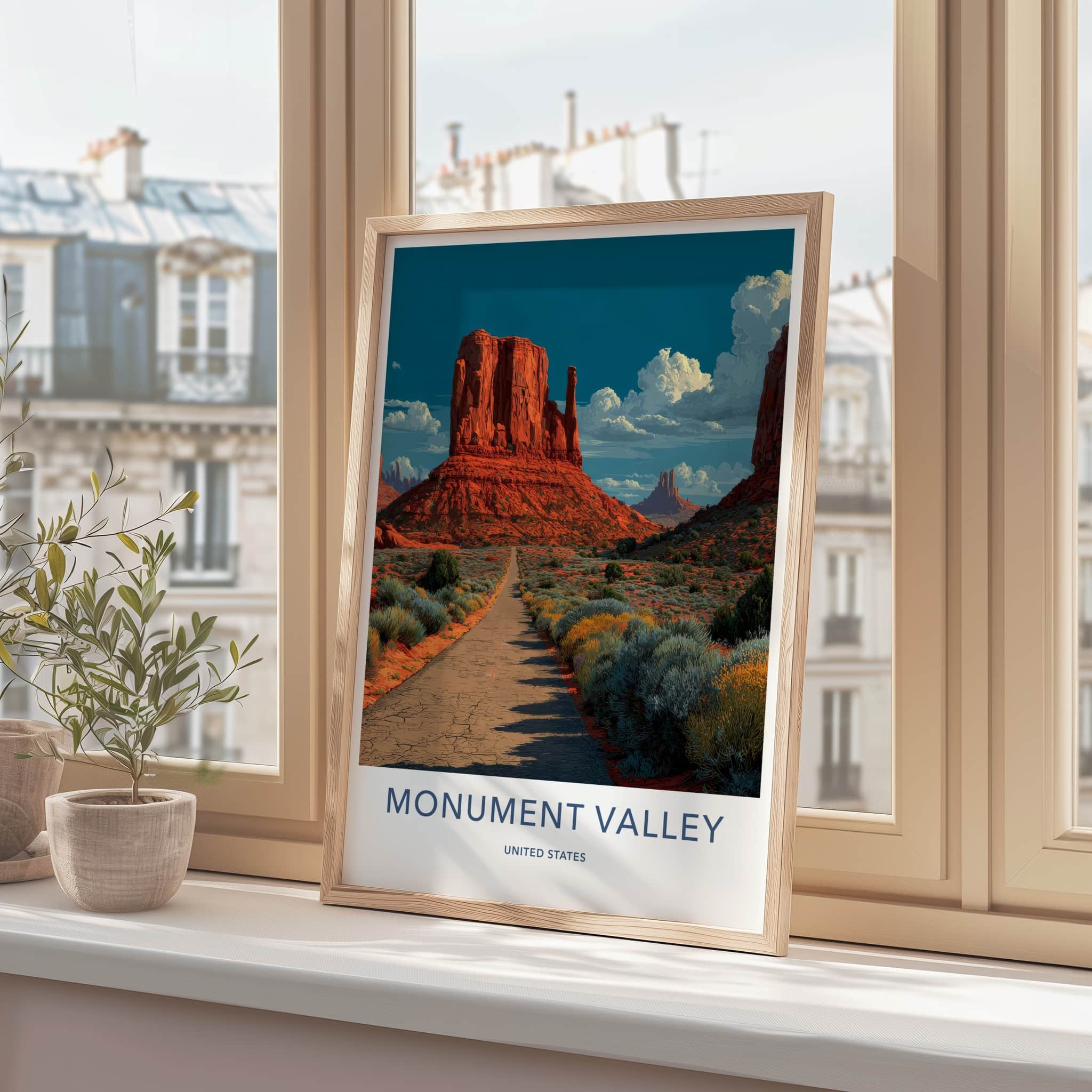 Monument Valley Poster - United States Wall Art - Red Rock Road Home Decor