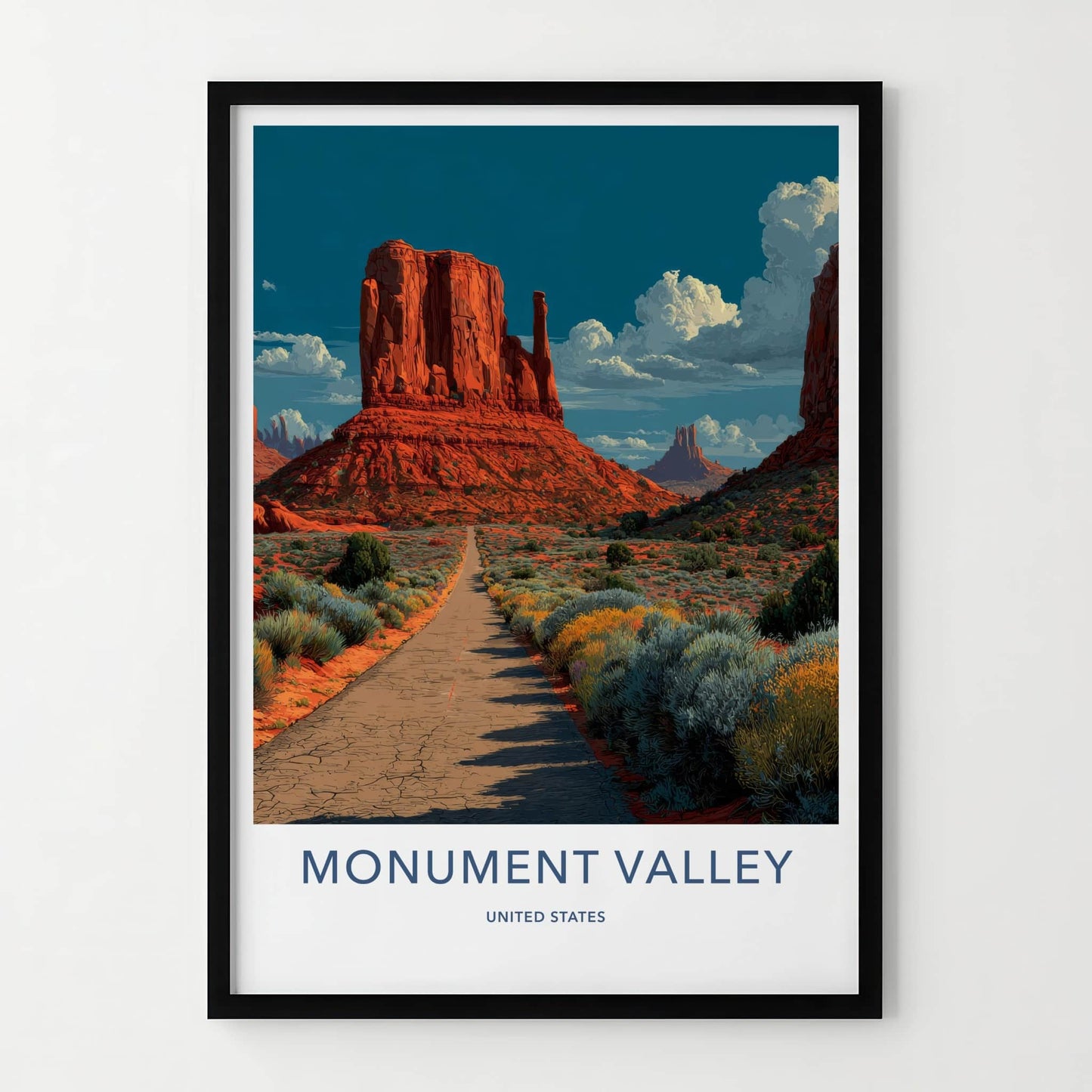 Monument Valley Poster - United States Wall Art - Red Rock Road Home Decor
