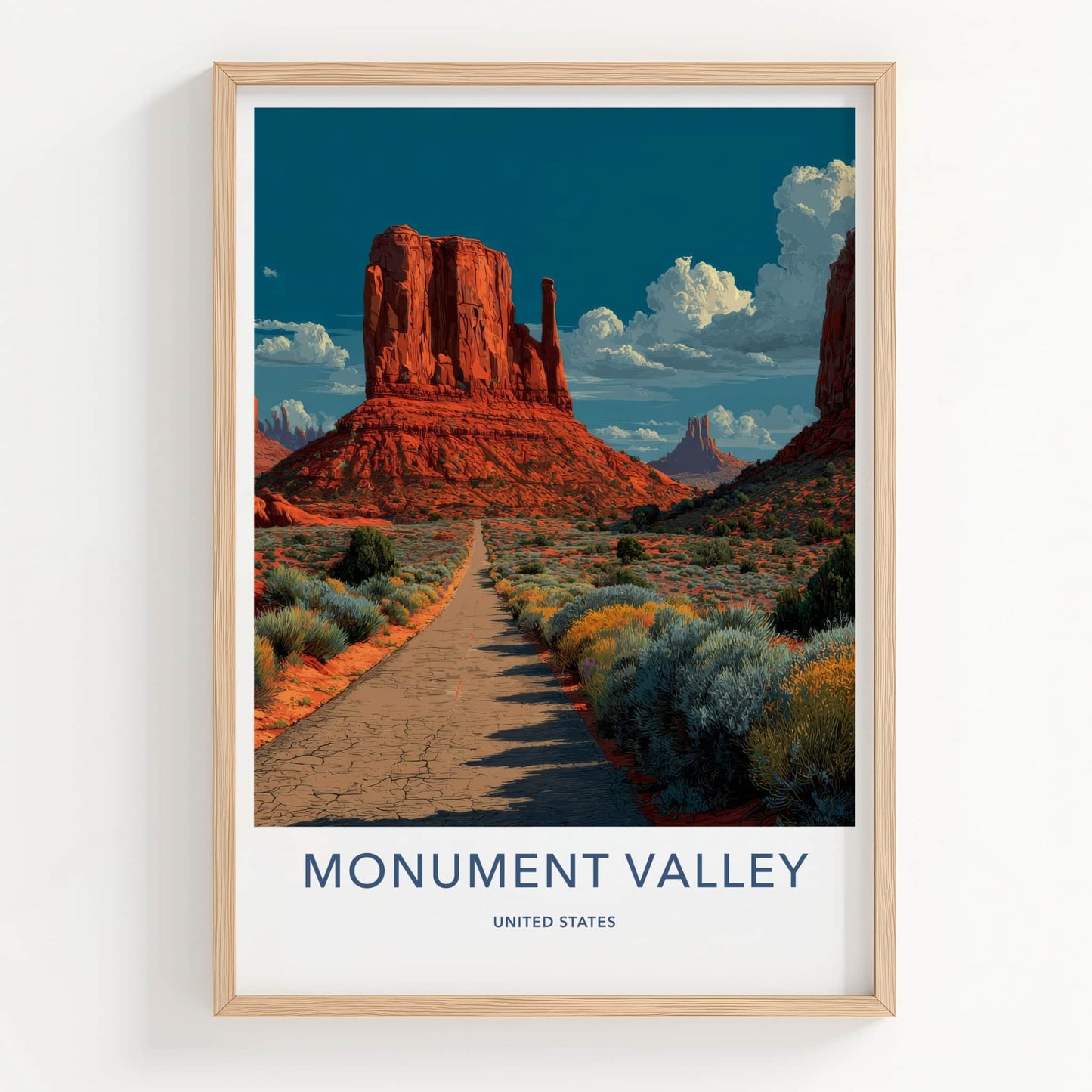 Monument Valley Poster - United States Wall Art - Red Rock Road Home Decor