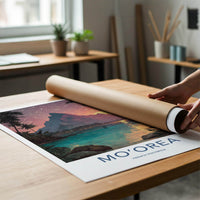 Moorea Poster - French Polynesia Travel Art - Glowing Mountain Lagoon Home Decor