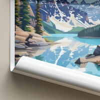Moraine Lake Poster - Canada Wall Art - Mountain Lake Reflection Home Decor