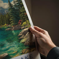 Moraine Lake Poster - Canada Wall Art - Mountain Lake Vista Home Decor