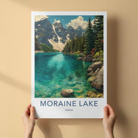 Moraine Lake Poster - Canada Wall Art - Mountain Lake Vista Home Decor