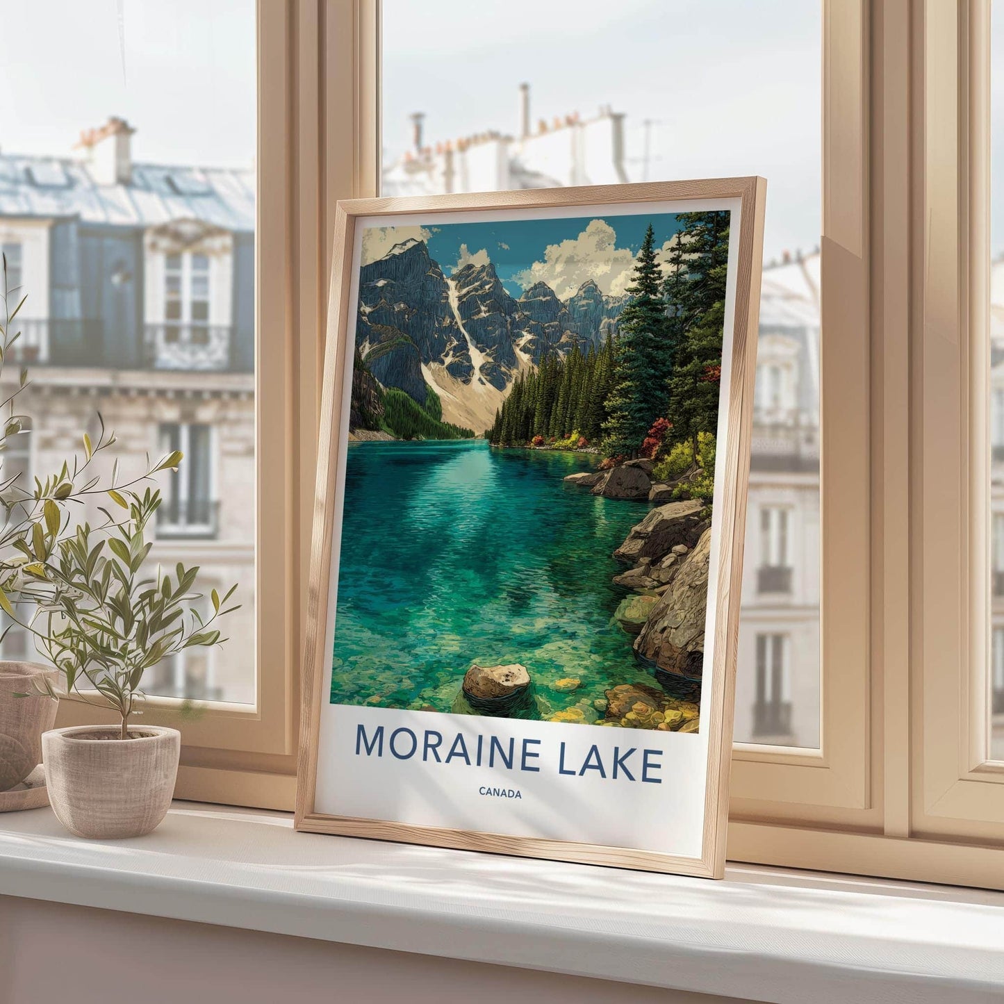 Moraine Lake Poster - Canada Wall Art - Mountain Lake Vista Home Decor