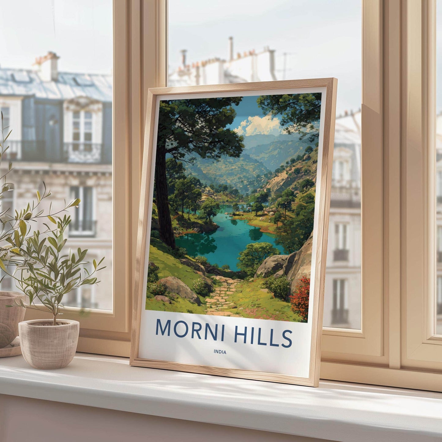 Morni Hills Poster - India Art Print - Haryana Lush Green Scenery Gallery Art
