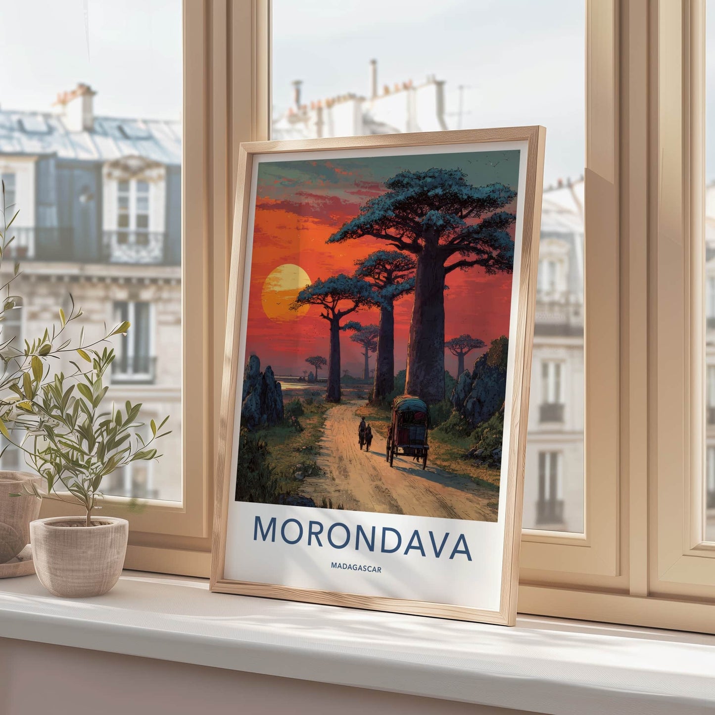 Morondava Poster - Madagascar Baobab Sunset Gallery Art