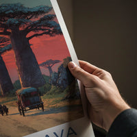 Morondava Poster - Madagascar Baobab Sunset Gallery Art