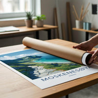 Moskenesoya Poster - Norway Wall Art - Coastal Mountain Path Home Decor