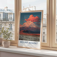Mount Ararat Poster - Turkiye Art Print - Snowy Peak Clouds Gallery Art
