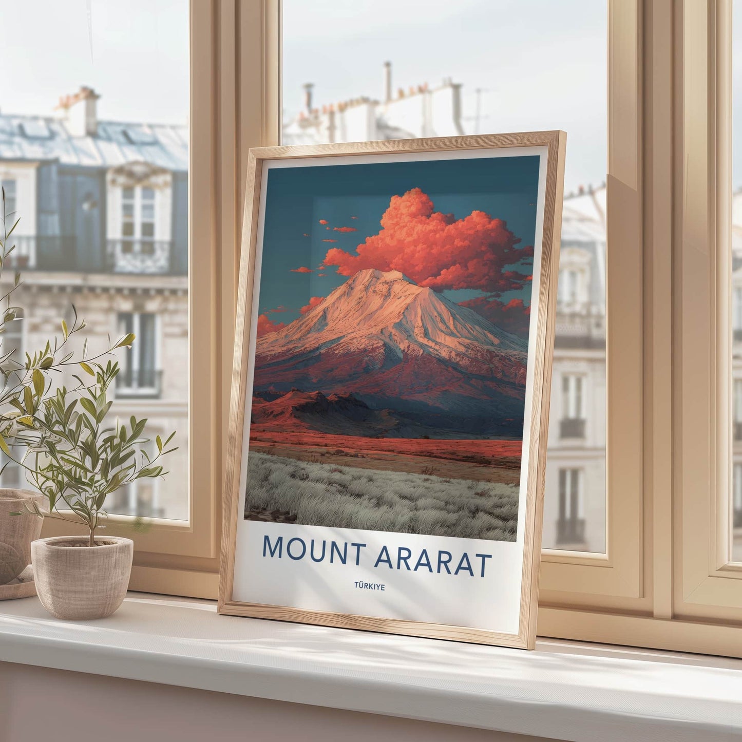 Mount Ararat Poster - Turkiye Art Print - Snowy Peak Clouds Gallery Art