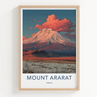 Mount Ararat Poster - Turkiye Art Print - Snowy Peak Clouds Gallery Art