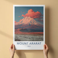 Mount Ararat Poster - Turkiye Art Print - Snowy Peak Clouds Gallery Art