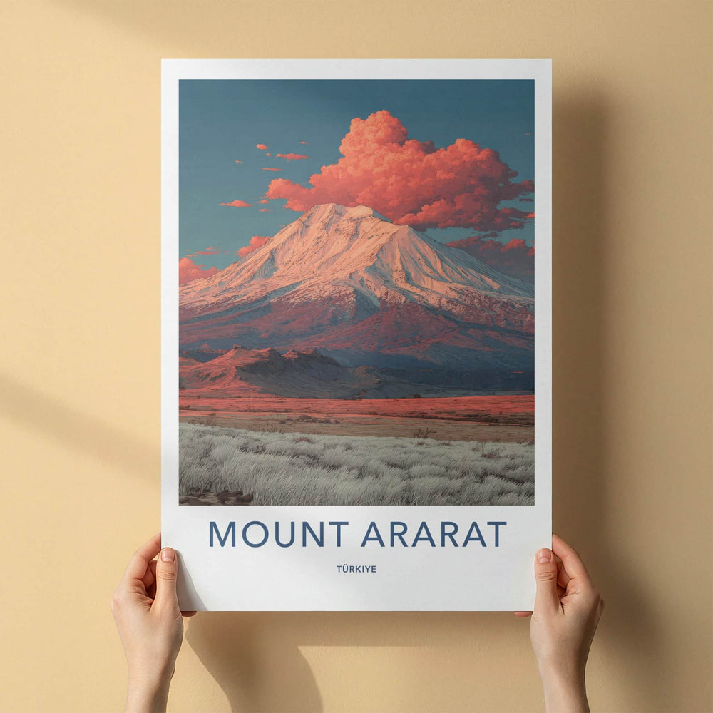 Mount Ararat Poster - Turkiye Art Print - Snowy Peak Clouds Gallery Art