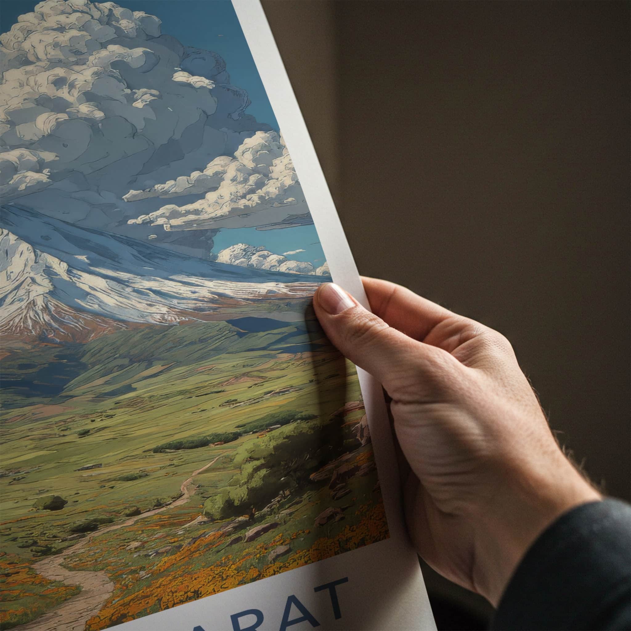 Mount Ararat Poster - Turkiye Wall Art - Snowy Peak Mountain Home Decor