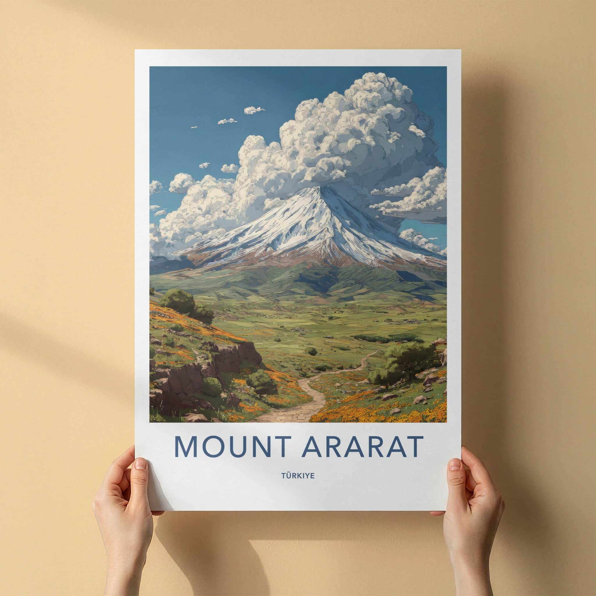 Mount Ararat Poster - Turkiye Wall Art - Snowy Peak Mountain Home Decor
