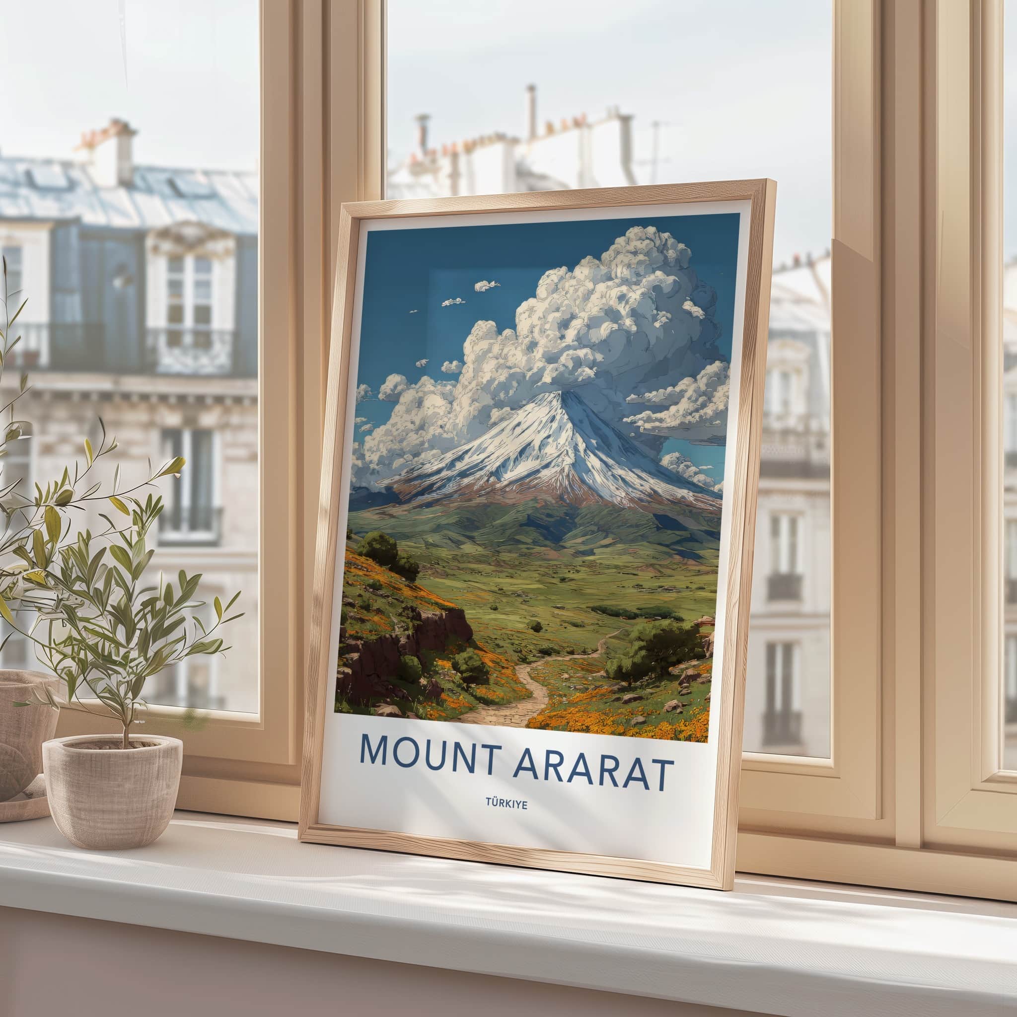Mount Ararat Poster - Turkiye Wall Art - Snowy Peak Mountain Home Decor