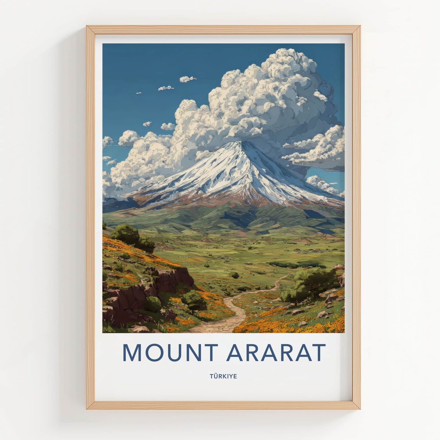 Mount Ararat Poster - Turkiye Wall Art - Snowy Peak Mountain Home Decor