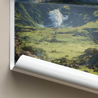 Mount Aso Poster - Japan Travel Art - Volcanic Crater Plume Home Decor