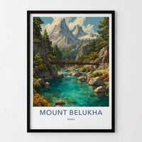 Mount Belukha Poster - Russia Framed Print - Crystal River Bridge Framed Decor