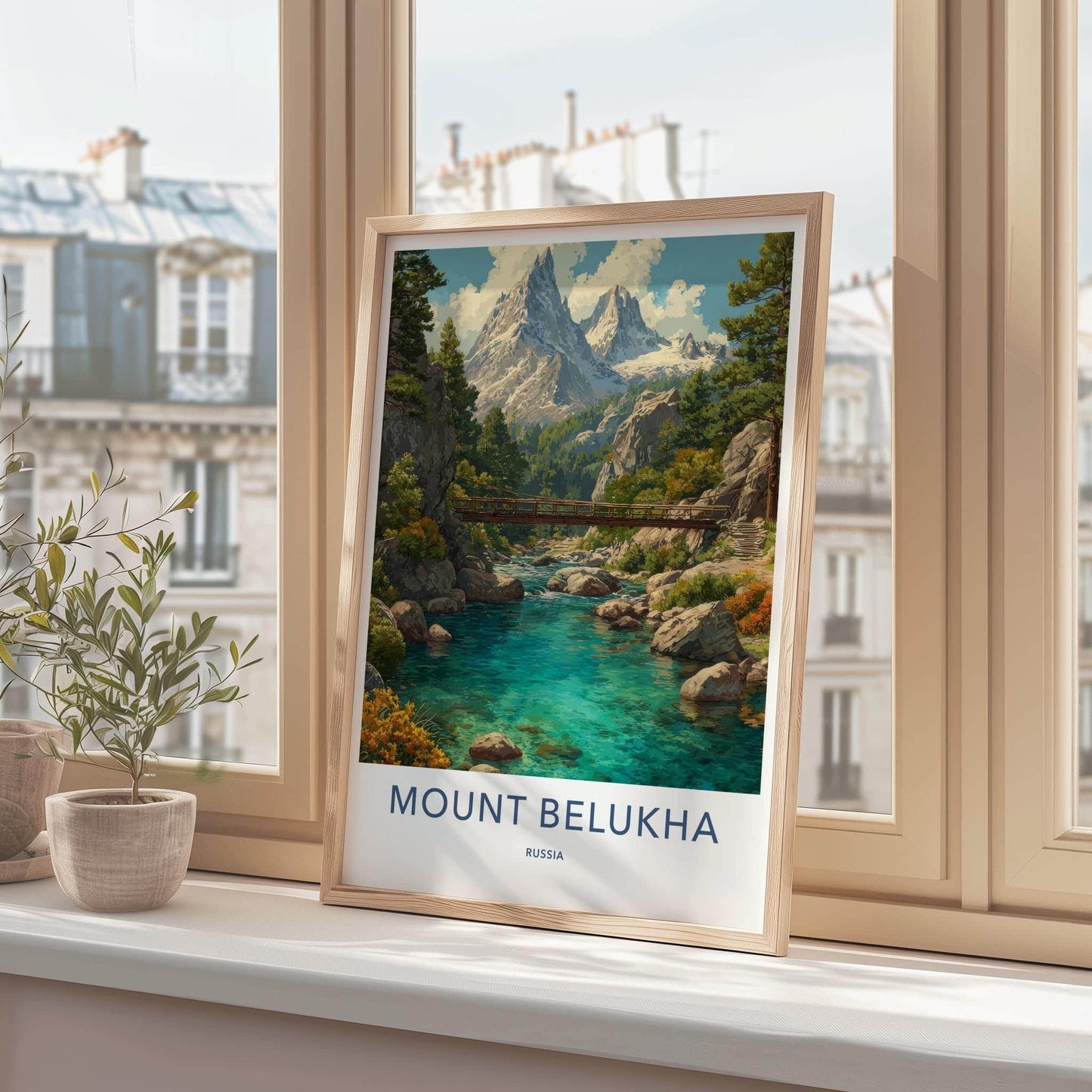 Mount Belukha Poster - Russia Framed Print - Crystal River Bridge Framed Decor