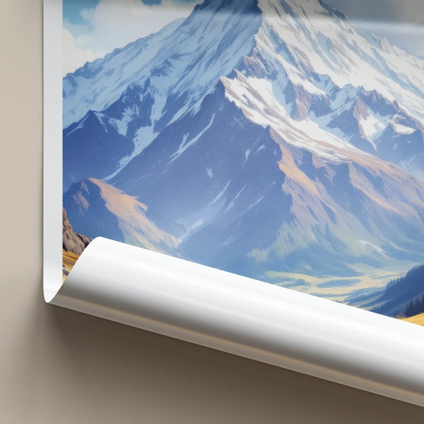 Mount Belukha Poster - Russia Wall Art - Majestic Snowy Peak Home Decor