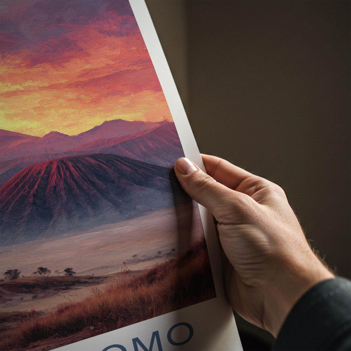 Mount Bromo Poster - Indonesia Travel Art - Fiery Volcanic Peaks Home Decor