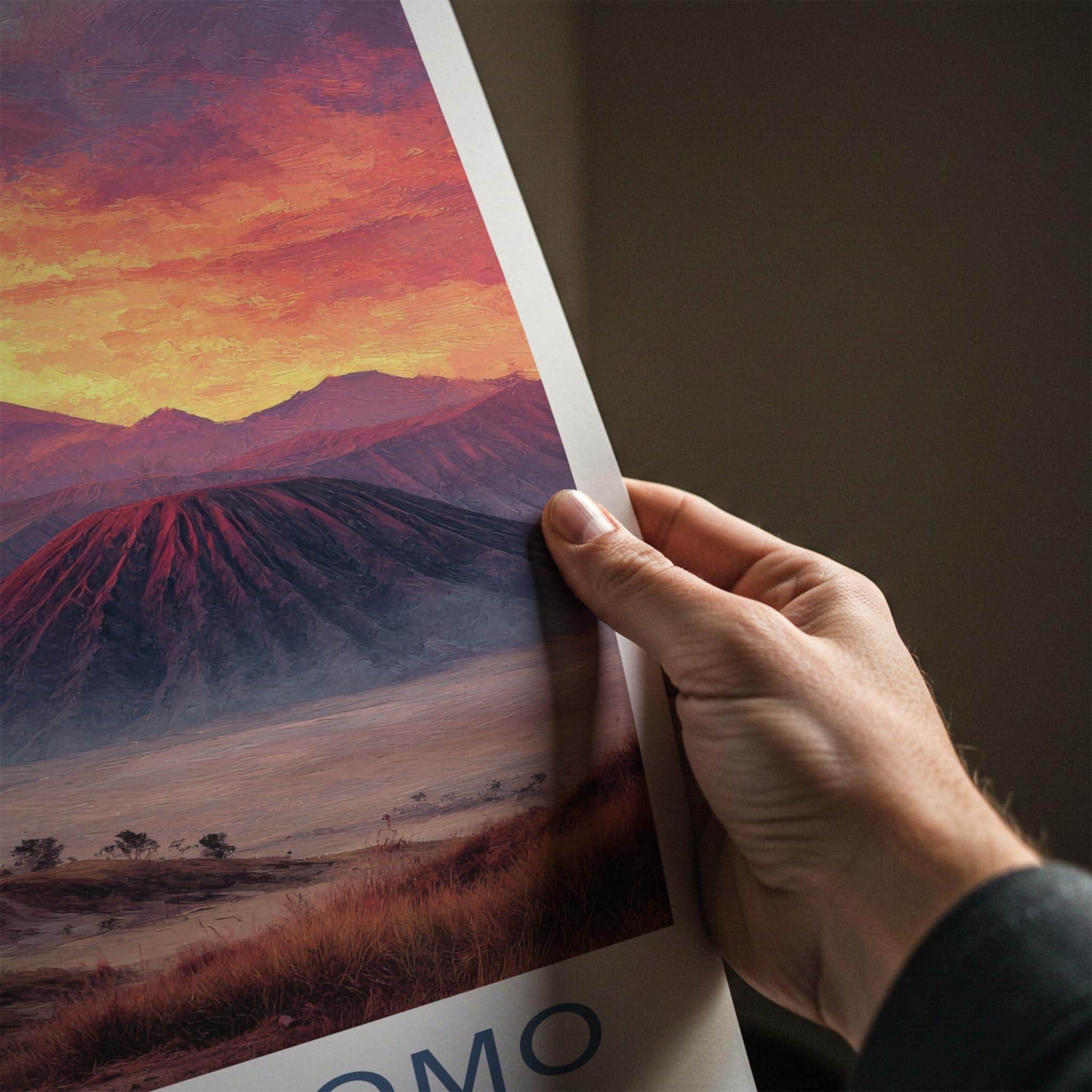 Mount Bromo Poster - Indonesia Travel Art - Fiery Volcanic Peaks Home Decor
