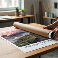 Mount Bromo Poster - Indonesia Travel Art - Smoking Volcano Temple Home Decor