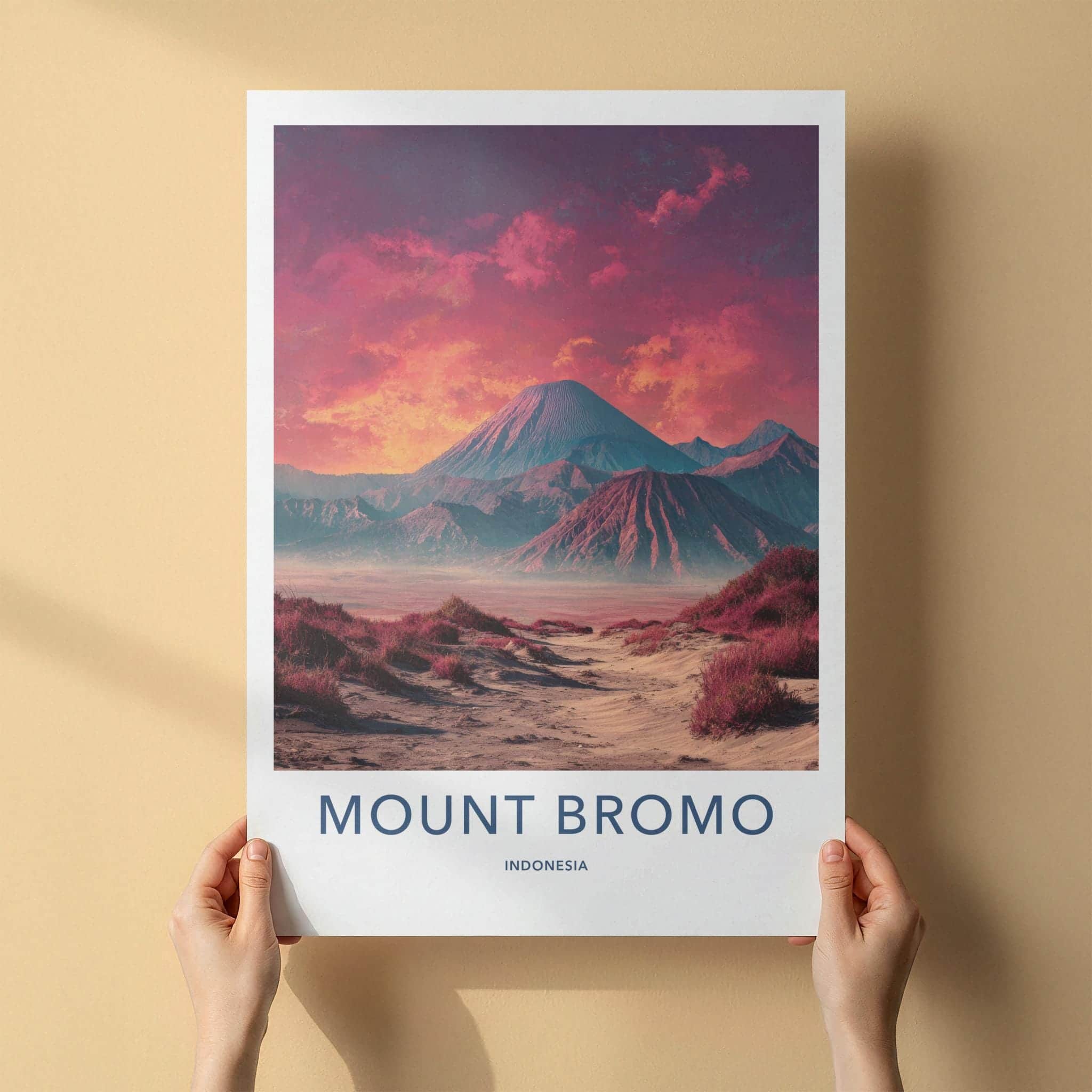 Mount Bromo Poster - Indonesia Wall Art - Vivid Mountain Scene Gift