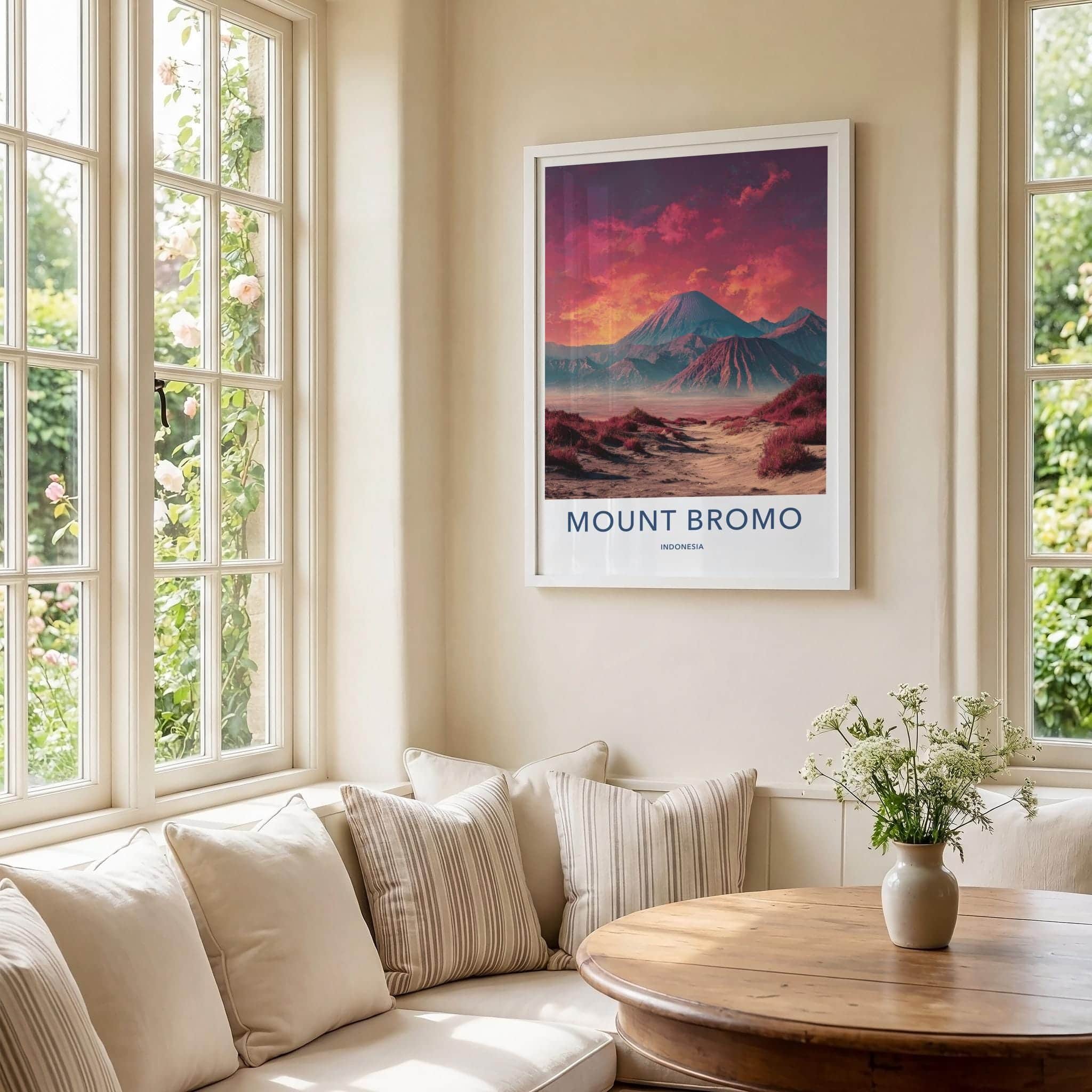 Mount Bromo Poster - Indonesia Wall Art - Vivid Mountain Scene Gift