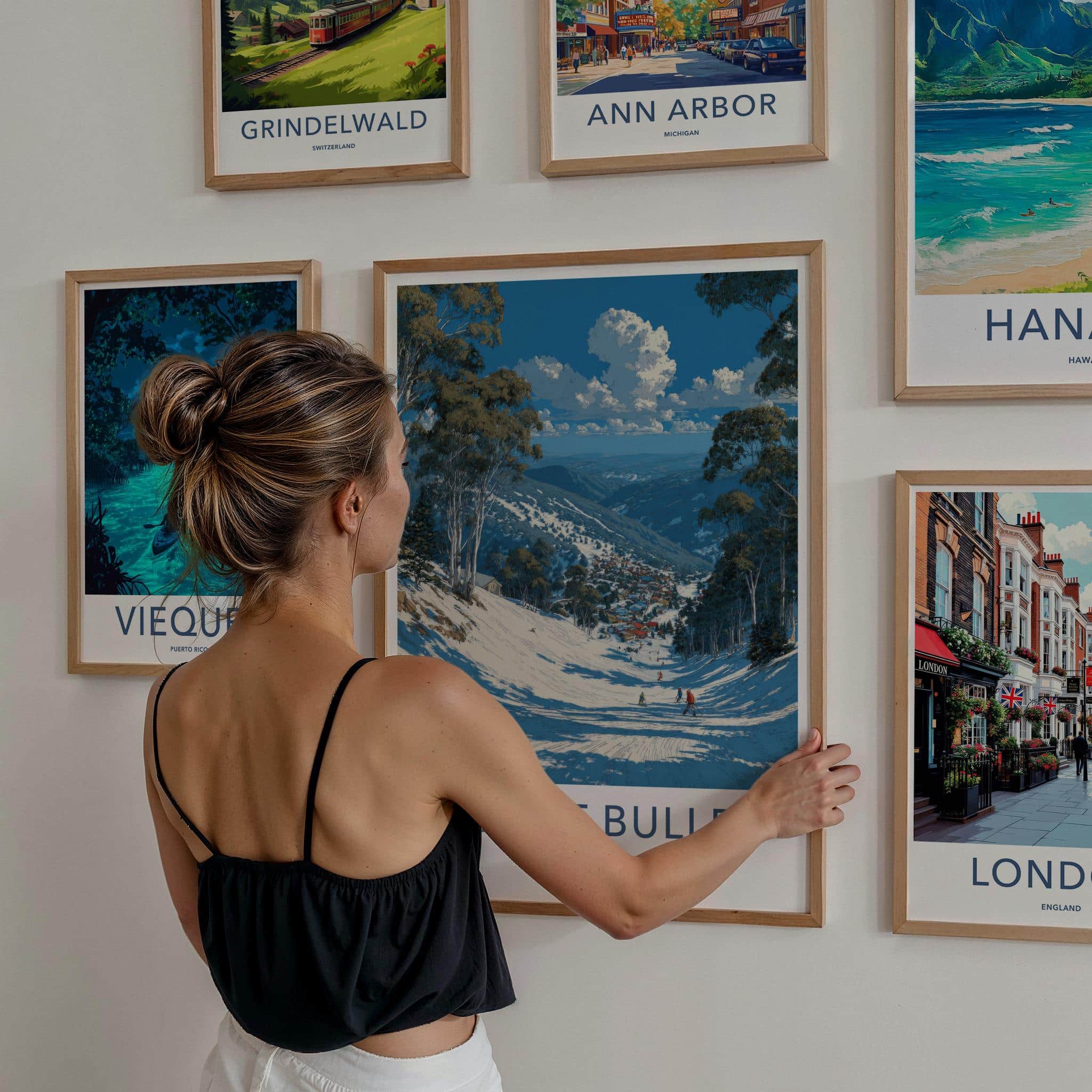 Mount Buller Poster - Australia Travel Art - Alpine Ski Village Wall Decor