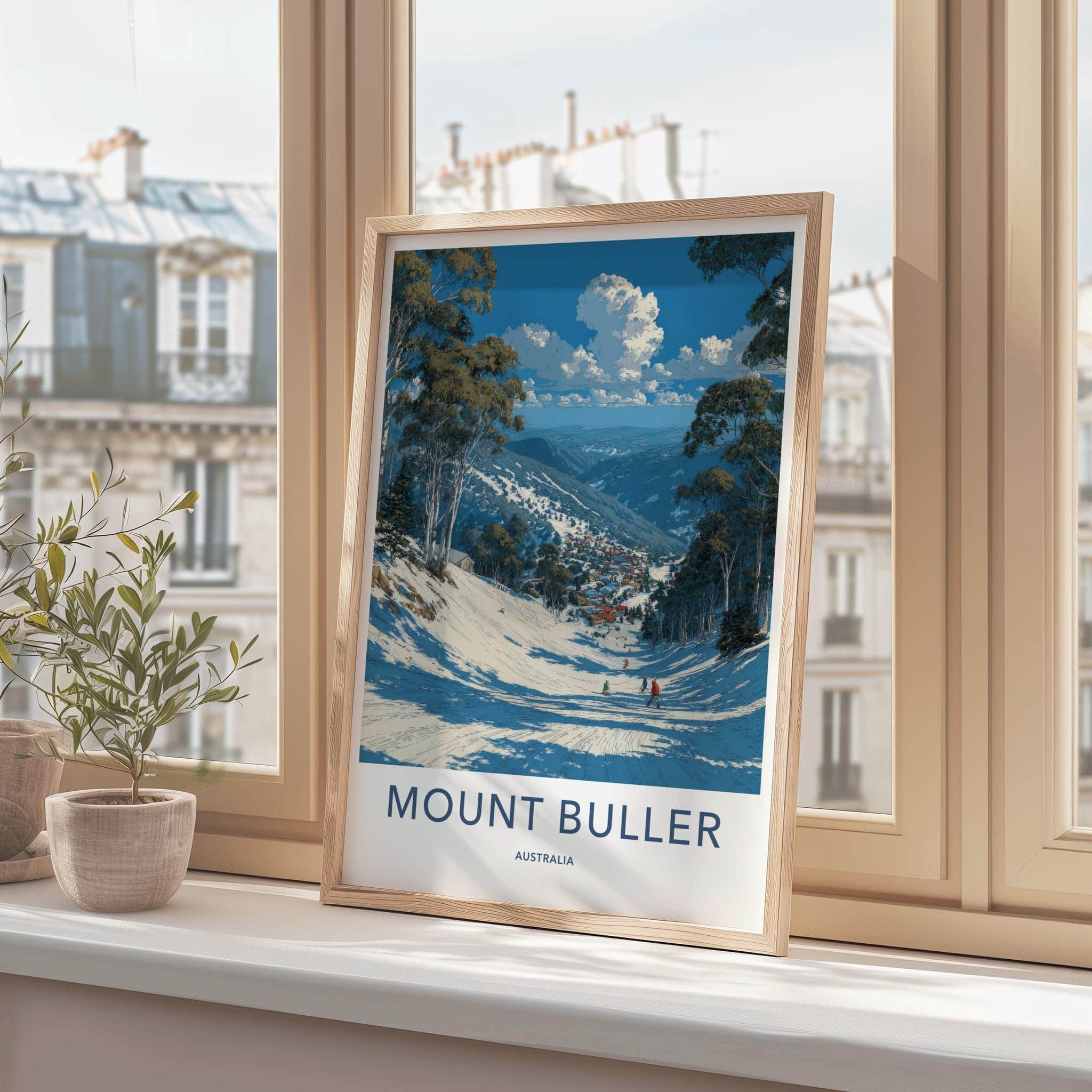 Mount Buller Poster - Australia Travel Art - Alpine Ski Village Wall Decor