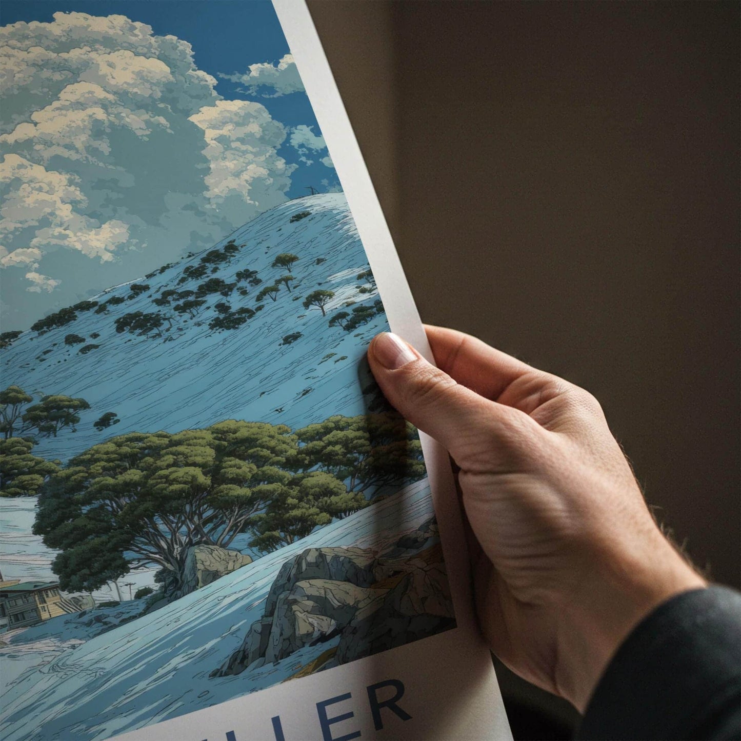 Mount Buller Poster - Australia Travel Art - Snowy Mountain Village Home Decor