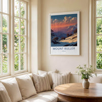 Mount Buller Poster - Australia Wall Art - Mountain Trees Sunset Home Decor