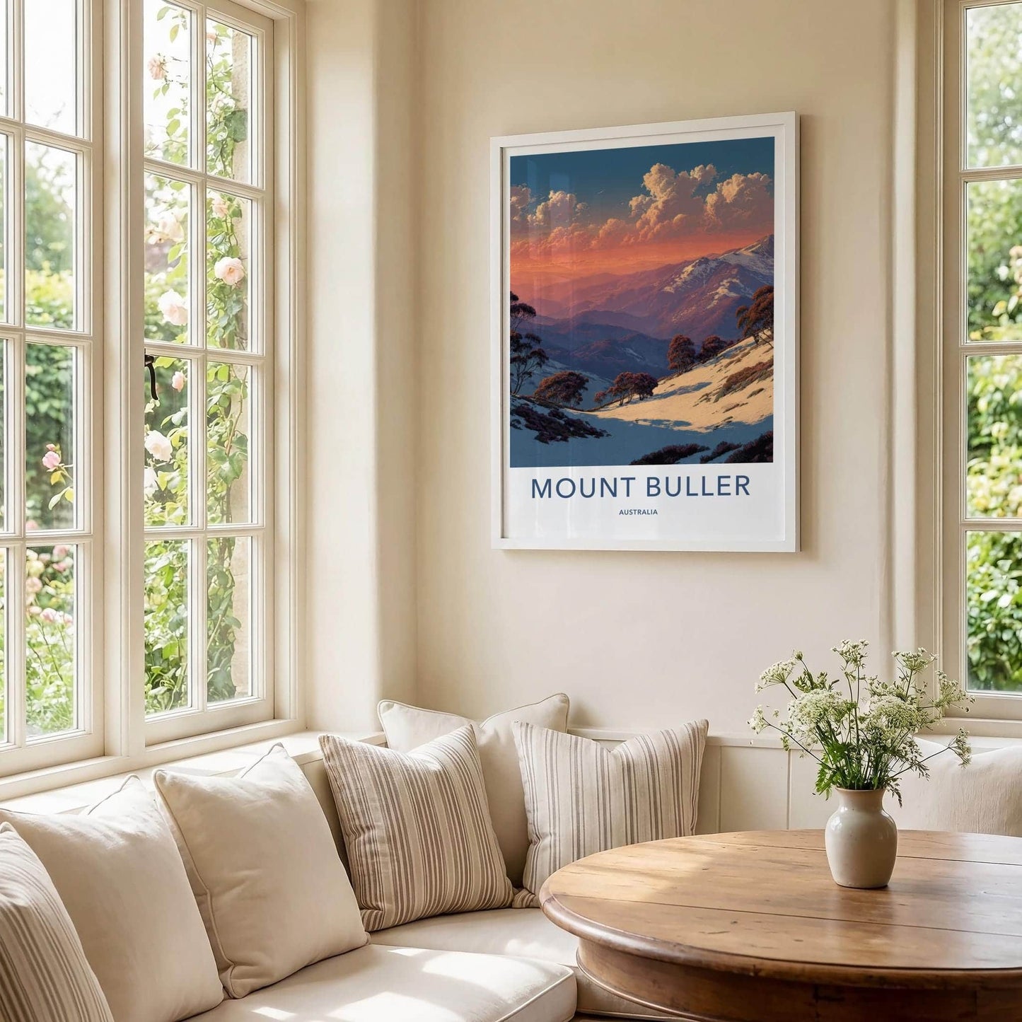 Mount Buller Poster - Australia Wall Art - Mountain Trees Sunset Home Decor
