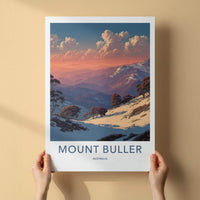 Mount Buller Poster - Australia Wall Art - Mountain Trees Sunset Home Decor