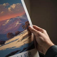 Mount Buller Poster - Australia Wall Art - Mountain Trees Sunset Home Decor