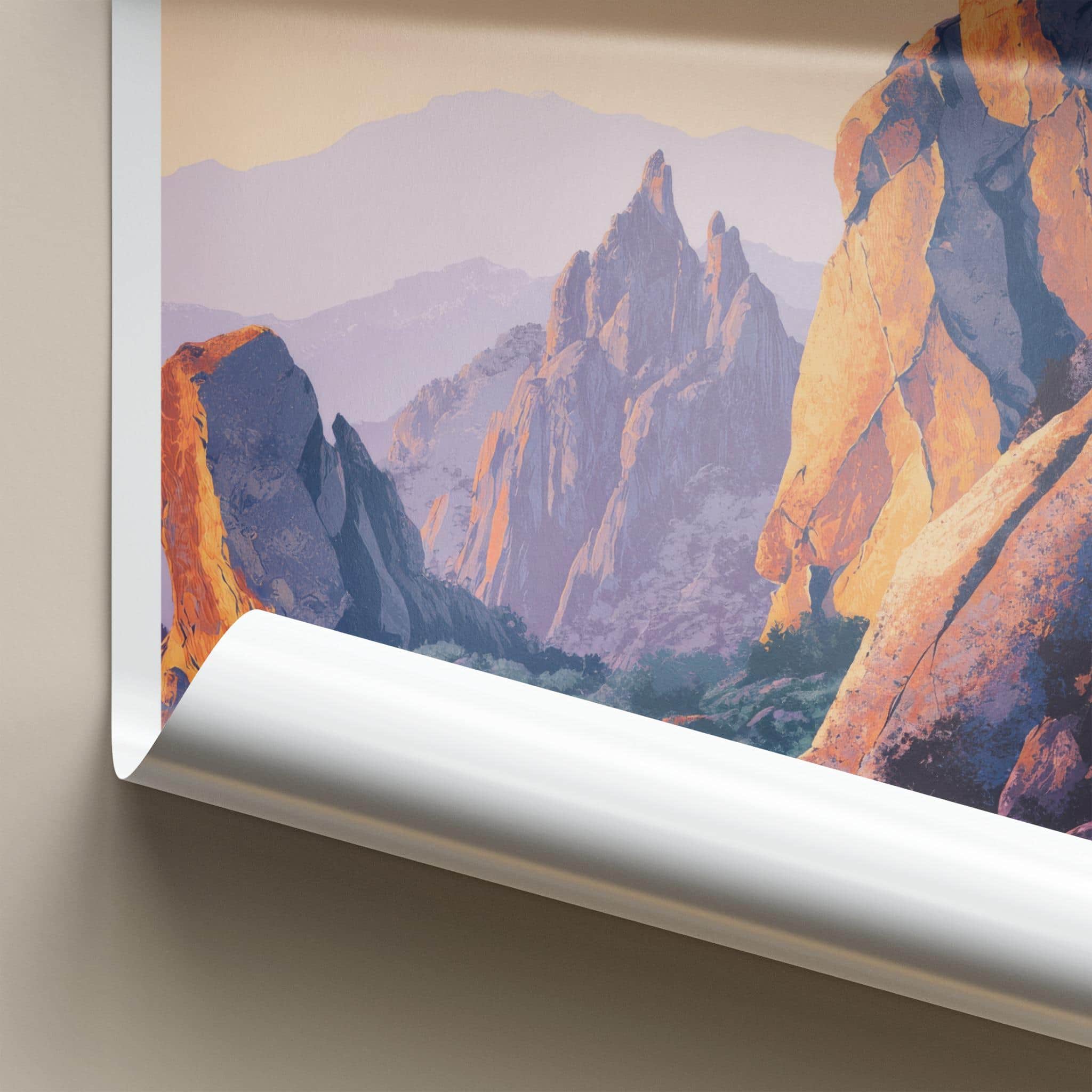 Mount Chalone Poster - California Travel Art - Jagged Canyon View Home Decor