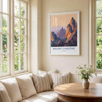 Mount Chalone Poster - California Travel Art - Jagged Canyon View Home Decor