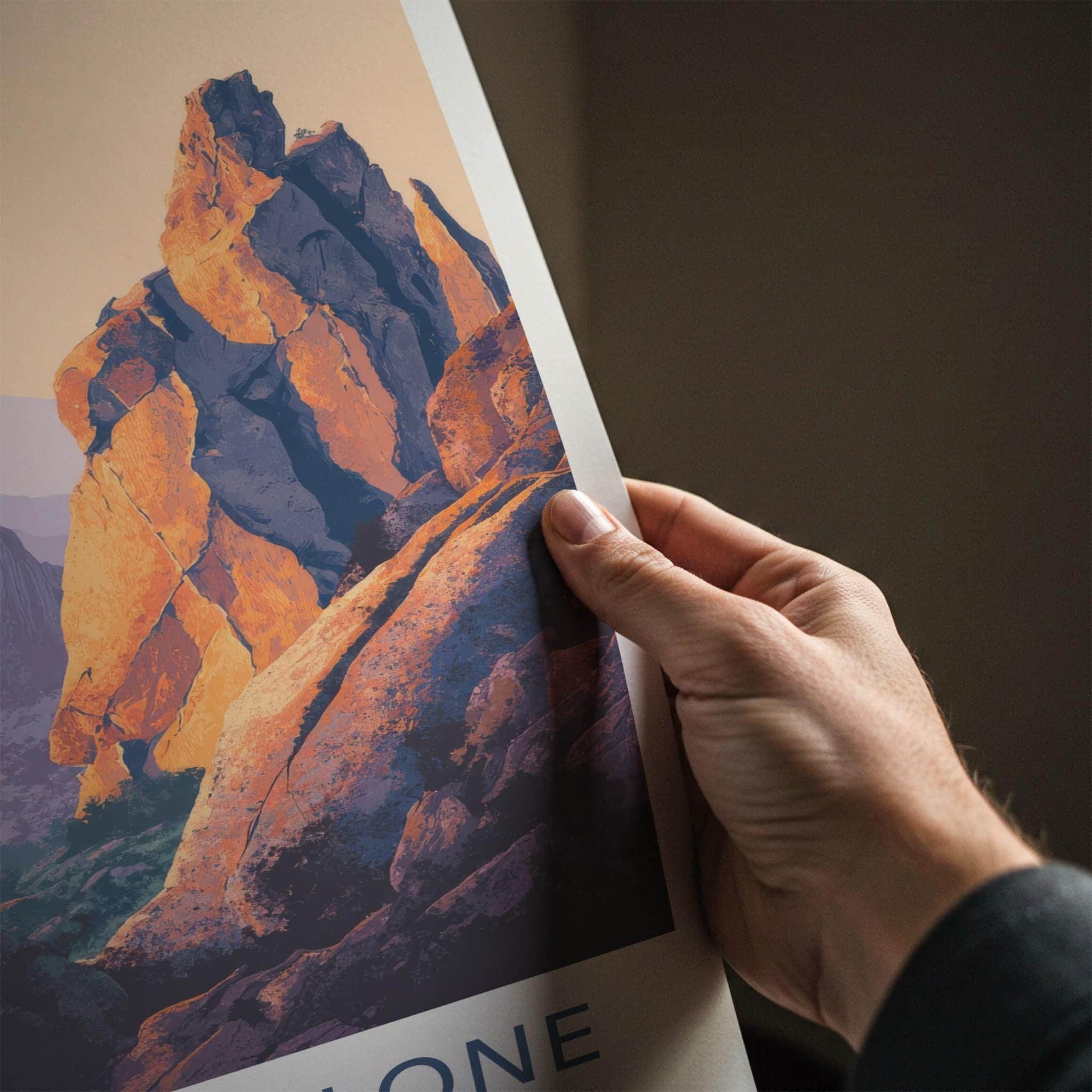 Mount Chalone Poster - California Travel Art - Jagged Canyon View Home Decor