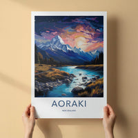 Mount Cook Poster - New Zealand Mountain Wall Art