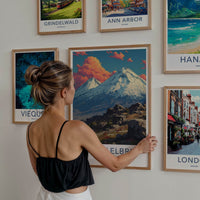 Mount Elbrus Poster - Russia Travel Print - Snow Capped Peaks Gallery Art