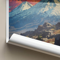 Mount Elbrus Poster - Russia Travel Print - Snow Capped Peaks Gallery Art