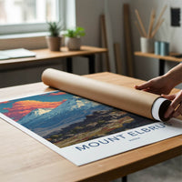 Mount Elbrus Poster - Russia Travel Print - Snow Capped Peaks Gallery Art