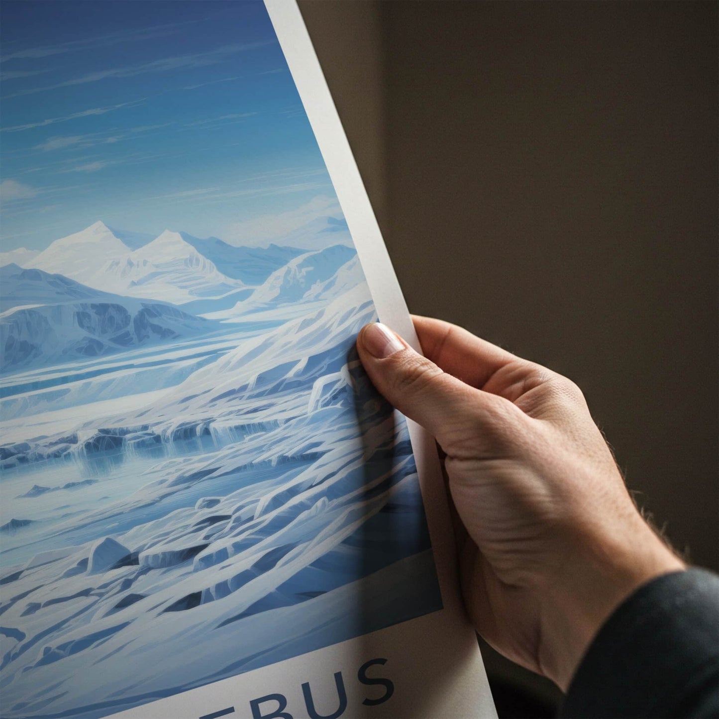 Mount Erebus Poster - Antarctica Travel Art - Frozen Mountain Panorama Home Decor