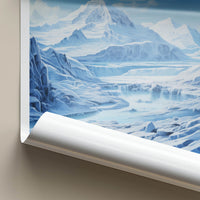 Mount Erebus Poster - Antarctica Travel Art - Frozen Mountain Panorama Home Decor
